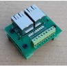 PŁYTKA UNIWERSALNA Z 2 GNIAZDAMI RJ45 - MOCOWANIE NA SZYNE DIN