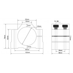 Uchwyt do frezarek CNC 65mm - mocowanie wrzeciona