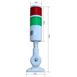 Kolumna Wieża Sygnalizacyjna LED 50mm - 2 moduły GR + BUZZER - 24V DC
