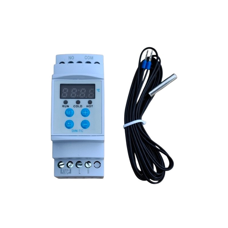REGULATOR TEMPERATURY LED DIN TERMOSTAT -20+100'C