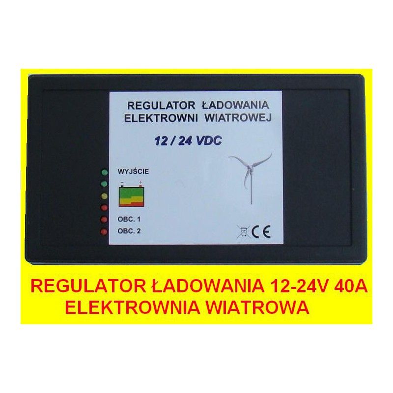 REGULATOR ŁADOWANIA 12/24 40A ELEKTROWNIA WIATROWA