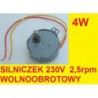 SILNIK 230V 2,5rpm WOLNOOBROTOWY 4W SILNICZEK