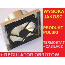 WENTYLATOR KOMINKA TERMOSTAT + REG OBROTÓW KOMINEK