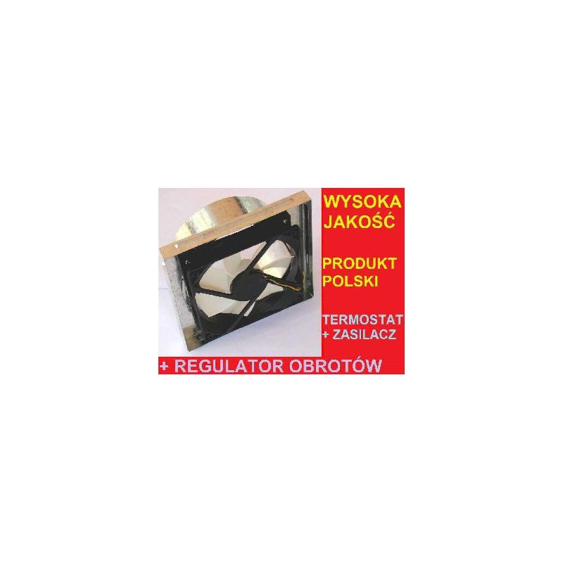 WENTYLATOR KOMINKA TERMOSTAT + REG OBROTÓW KOMINEK