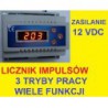 LICZNIK IMPULSÓW 0-1999800 imp. LED 3 TRYBY PRACY 12VDC