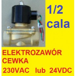 ELEKTROZAWÓR Z CEWKĄ 230VAC lub 24VDC  1/2'' zawór