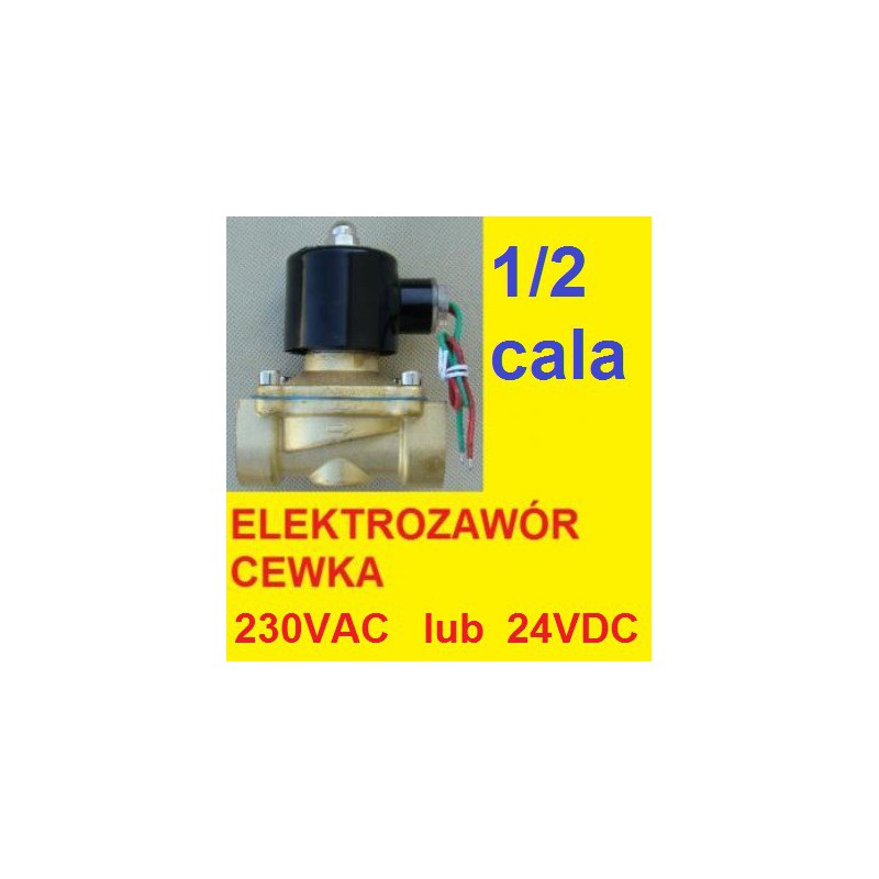 ELEKTROZAWÓR Z CEWKĄ 230VAC lub 24VDC  1/2'' zawór