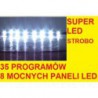STROBOSKOPY LED DIODOWE 8 PANELI STROBOSKOP 12V