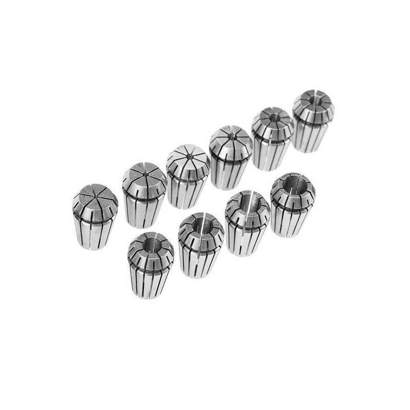 ZESTAW TULEJEK ZACISKOWYCH ER16 10 SZTUK 1mm-10mm