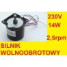 SILNIK 230V ELEKTRYCZNY 14W 2,5rpm WOLNOOBROTOWY