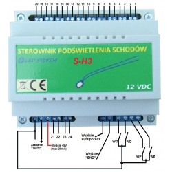STEROWNIK OŚWIETLENIA SCHODÓW LED SCHODOWY S-H3