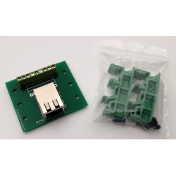 PŁYTKA UNIWERSALNA Z GNIAZDEM RJ45 - MOCOWANIE NA SZYNE DIN